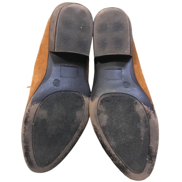 Maurices Fringe V-cut Suede Ankle Booties in Brown Size 8 1/2 - Picture 8 of 8